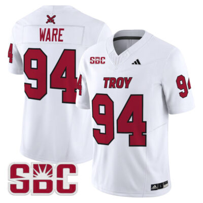 Troy Trojans 2025 Vapor Limited Jersey - White DeMarcus Ware