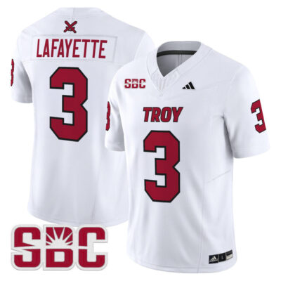 Troy Trojans 2025 Vapor Limited Jersey - White Devin Lafayette