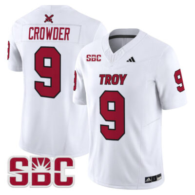Troy Trojans 2025 Vapor Limited Jersey - White Goose Crowder