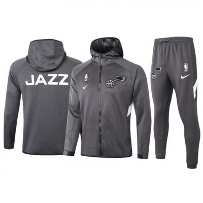 Utah Jazz Hooded Tracksuit Set - Grey