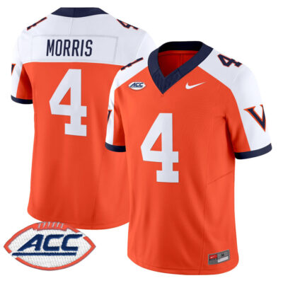 Virginia Cavaliers 1995 Throwbacks Vapor Limited Jersey - Orange Alternate Chandler Morris