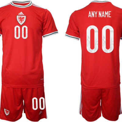 Wales Custom Red Home Soccer Jersey Suit