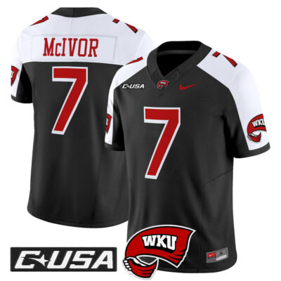 Western Kentucky Hilltoppers 2025 Vapor Limited Jersey - Black Alternate Maverick McIvor