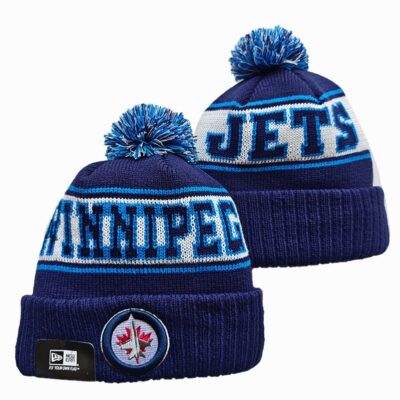 Winnipeg Jets Cuffed Knit Hat with Pom