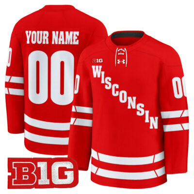 Wisconsin Badgers 2025/26 Premium Custom Jersey - Red