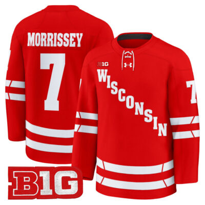 Wisconsin Badgers 2025/26 Premium Jersey - Red Gavin Morrissey