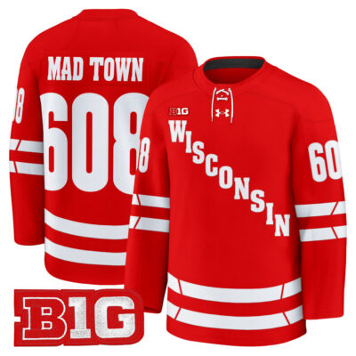 Wisconsin Badgers 2025/26 Premium Jersey - Red Mad Town 608