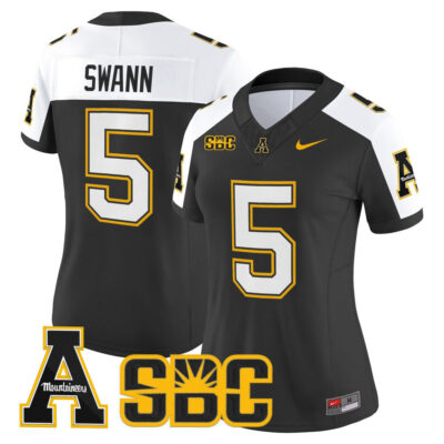 Women's App State Mountaineers 2025 Vapor Limited Jersey - Black Alternate AJ Swann