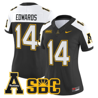 Women's App State Mountaineers 2025 Vapor Limited Jersey - Black Alternate Armanti Edwards