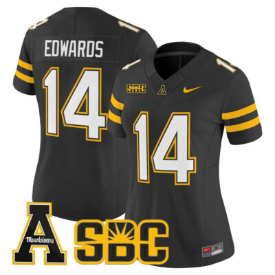Women's App State Mountaineers 2025 Vapor Limited Jersey - Black Armanti Edwards