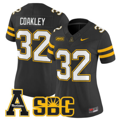 Women's App State Mountaineers 2025 Vapor Limited Jersey - Black Dexter Coakley