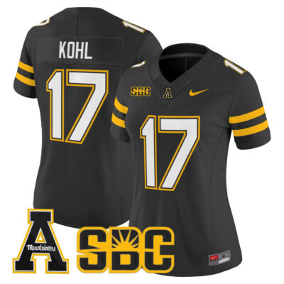 Women's App State Mountaineers 2025 Vapor Limited Jersey - Black JJ Kohl