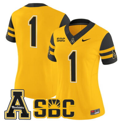 Women's App State Mountaineers 2025 Vapor Limited Jersey - Gold #1 Team