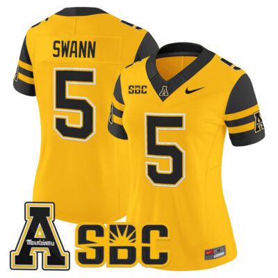 Women's App State Mountaineers 2025 Vapor Limited Jersey - Gold AJ Swann
