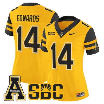 Women's App State Mountaineers 2025 Vapor Limited Jersey - Gold Armanti Edwards