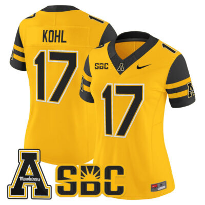 Women's App State Mountaineers 2025 Vapor Limited Jersey - Gold JJ Kohl