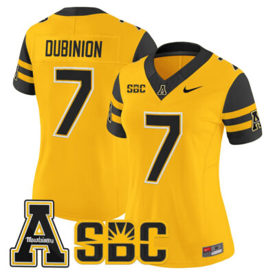 Women's App State Mountaineers 2025 Vapor Limited Jersey - Gold Rashod Dubinion