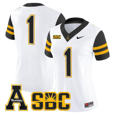 Women's App State Mountaineers 2025 Vapor Limited Jersey - White #1 Team