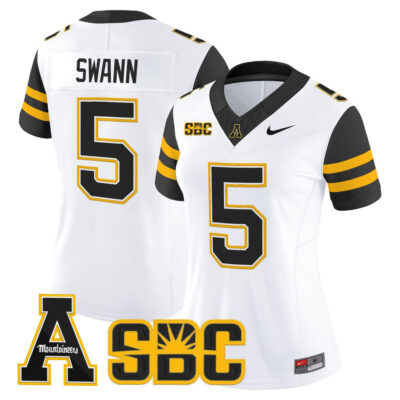 Women's App State Mountaineers 2025 Vapor Limited Jersey - White AJ Swann