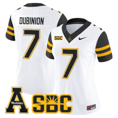 Women's App State Mountaineers 2025 Vapor Limited Jersey - White Rashod Dubinion