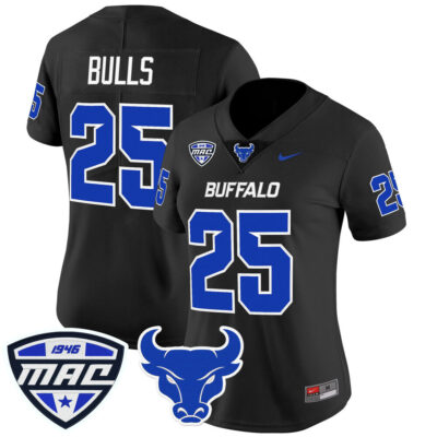 Women's Buffalo Bulls 2025 Vapor Limited Jersey - Black #25 Bulls