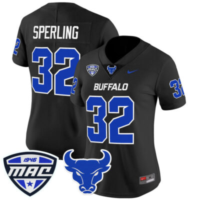 Women's Buffalo Bulls 2025 Vapor Limited Jersey - Black Lamar Sperling