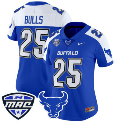 Women's Buffalo Bulls 2025 Vapor Limited Jersey - Blue Alternate #25 Bulls