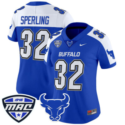 Women's Buffalo Bulls 2025 Vapor Limited Jersey - Blue Alternate Lamar Sperling