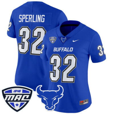 Women's Buffalo Bulls 2025 Vapor Limited Jersey - Blue Lamar Sperling