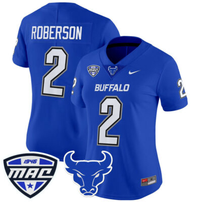 Women's Buffalo Bulls 2025 Vapor Limited Jersey - Blue Ta'Quan Roberson