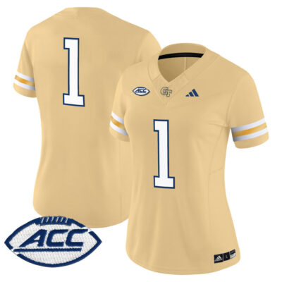 Women's Georgia Tech Yellow Jackets 2025 Vapor Limited Jersey - Gold #1 Team