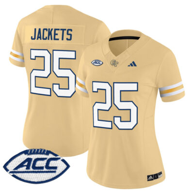 Women's Georgia Tech Yellow Jackets 2025 Vapor Limited Jersey - Gold #25 Jackets