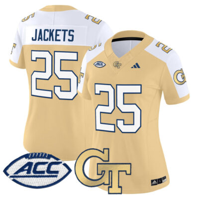 Women's Georgia Tech Yellow Jackets 2025 Vapor Limited Jersey - Gold Alternate #25 Jackets