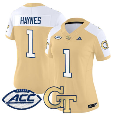 Women's Georgia Tech Yellow Jackets 2025 Vapor Limited Jersey - Gold Alternate Jamal Haynes