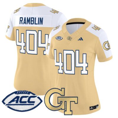 Women's Georgia Tech Yellow Jackets 2025 Vapor Limited Jersey - Gold Alternate Ramblin 404