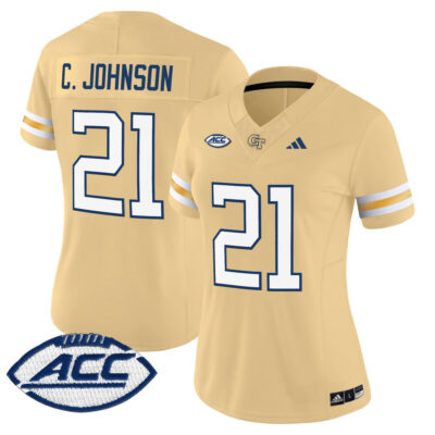 Women's Georgia Tech Yellow Jackets 2025 Vapor Limited Jersey - Gold Calvin Johnson