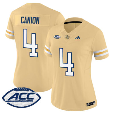 Women's Georgia Tech Yellow Jackets 2025 Vapor Limited Jersey - Gold Isiah Canion