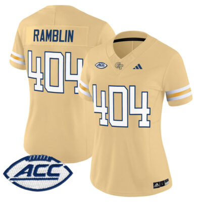 Women's Georgia Tech Yellow Jackets 2025 Vapor Limited Jersey - Gold Ramblin 404