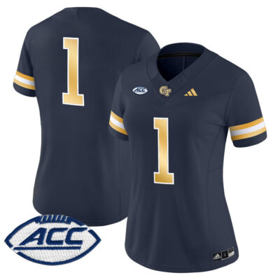 Women's Georgia Tech Yellow Jackets 2025 Vapor Limited Jersey - Navy #1 Team