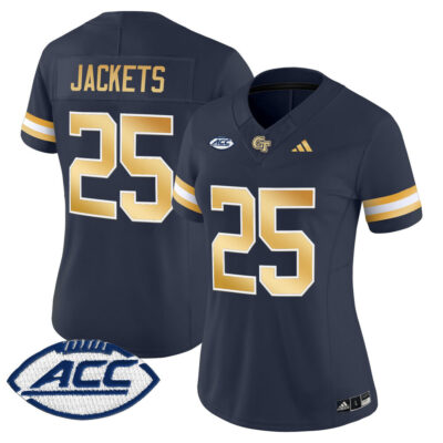 Women's Georgia Tech Yellow Jackets 2025 Vapor Limited Jersey - Navy #25 Jackets