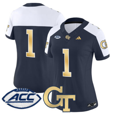 Women's Georgia Tech Yellow Jackets 2025 Vapor Limited Jersey - Navy Alternate #1 Team