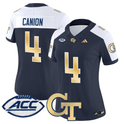 Women's Georgia Tech Yellow Jackets 2025 Vapor Limited Jersey - Navy Alternate Isiah Canion