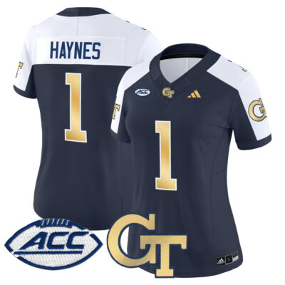 Women's Georgia Tech Yellow Jackets 2025 Vapor Limited Jersey - Navy Alternate Jamal Haynes