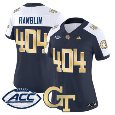 Women's Georgia Tech Yellow Jackets 2025 Vapor Limited Jersey - Navy Alternate Ramblin 404