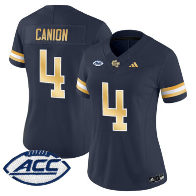 Women's Georgia Tech Yellow Jackets 2025 Vapor Limited Jersey - Navy Isiah Canion