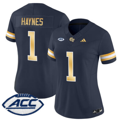 Women's Georgia Tech Yellow Jackets 2025 Vapor Limited Jersey - Navy Jamal Haynes