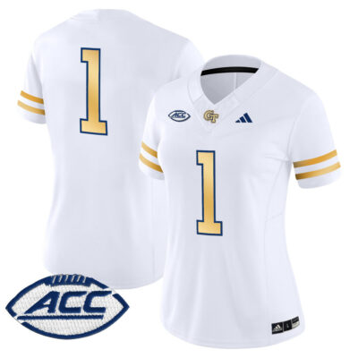 Women's Georgia Tech Yellow Jackets 2025 Vapor Limited Jersey - White #1 Team