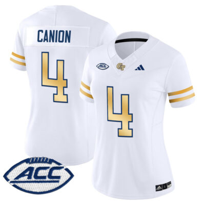 Women's Georgia Tech Yellow Jackets 2025 Vapor Limited Jersey - White Isiah Canion