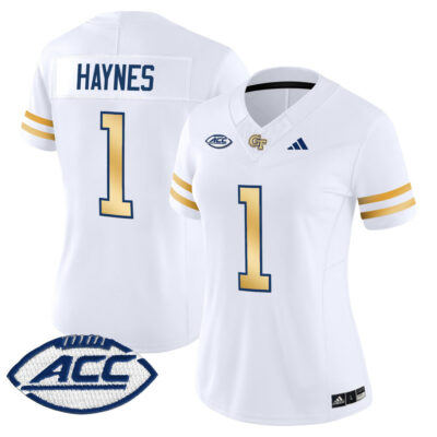 Women's Georgia Tech Yellow Jackets 2025 Vapor Limited Jersey - White Jamal Haynes