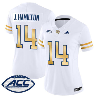 Women's Georgia Tech Yellow Jackets 2025 Vapor Limited Jersey - White Joe Hamilton